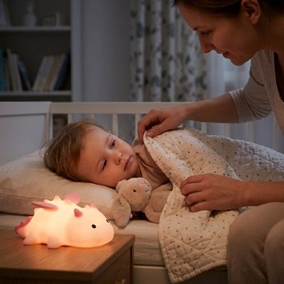 Veilleuse bébé Dinosaure Apaisante rose