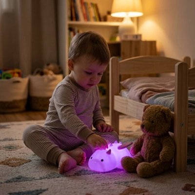 Veilleuse bébé Dinosaure Apaisante violet