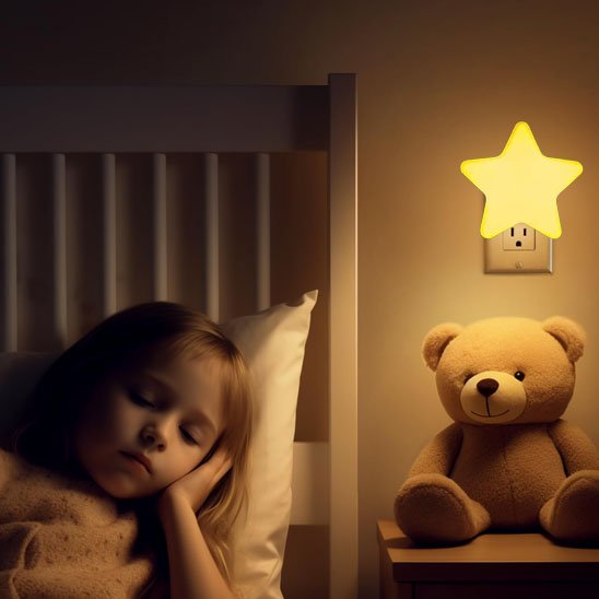 Veilleuse bébé jaune éoile enfant