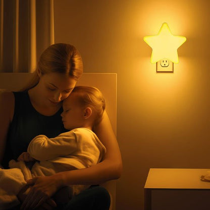 Veilleuse bébé jaune étoile maman