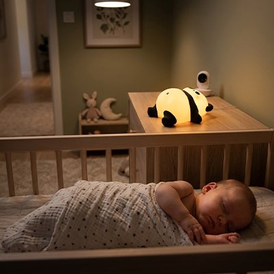 Veilleuse bébé panda bébé dort