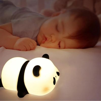 Veilleuse bebe dort en face panda
